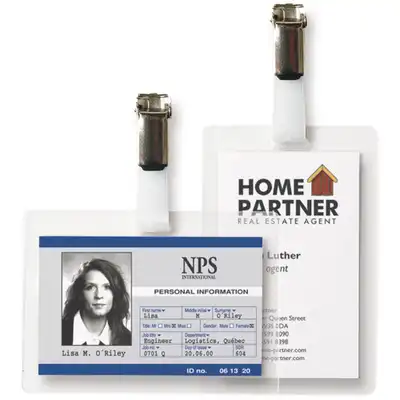 Karta identyfikacyjna 3L z klipsem 70x107mm pionowa