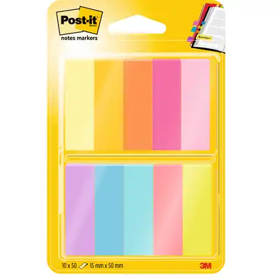 Zakładki indeksujące Post-it 3M 10x50 kartek 12.7x44mm miks kolorów