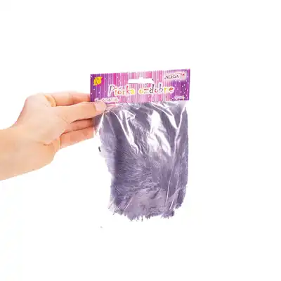 Piórka ozdobne Aliga 10-12cm szare