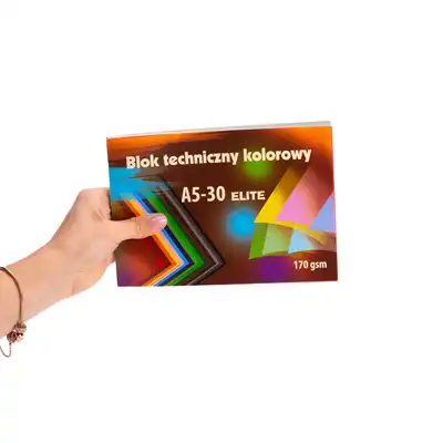 Blok techniczny kolorowy A5 30 kartek Elite Kreska