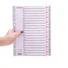 Przekładki do segregatora A4 PP alfabetyczne szare A-Z Esselte