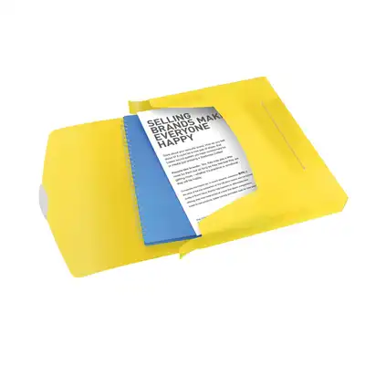 Teczka z gumką Esselte Vivida A4 40mm żółty