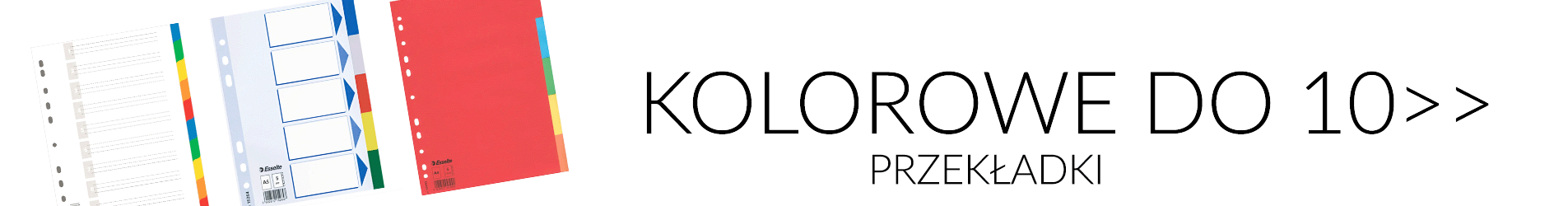 Organizacja dokumentów/Segregatory/Przekładki do segregatora/KOLROOWE DO 10