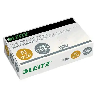 Zszywki Leitz P3 24/6 białe Power Performance