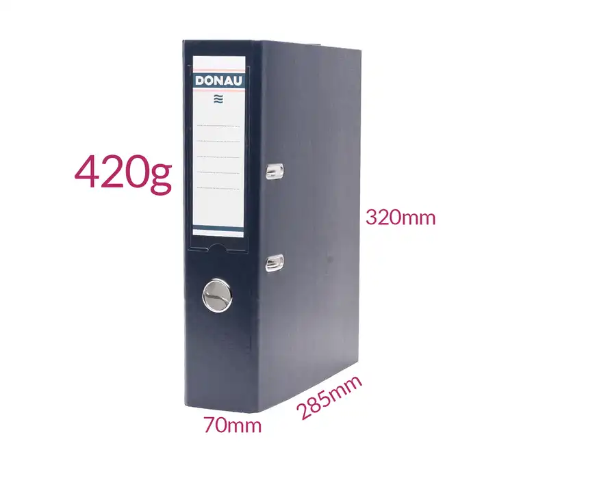 Segregator A4 szeroki 75mm Donau Master czarny