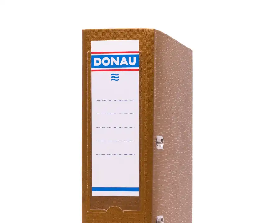 Segregator A4 szeroki 75mm Donau Master złoty