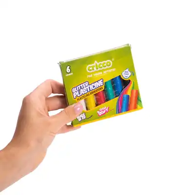Plastelina brokatowa Cricco 6 kolorów