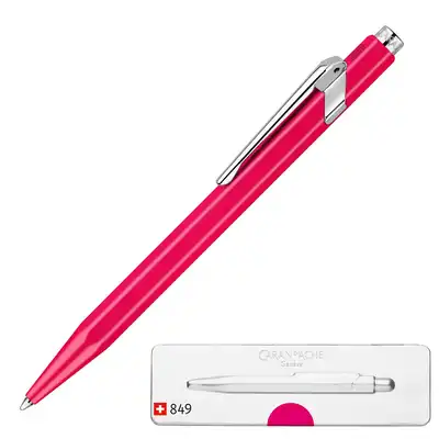 Długopis automatyczny Caran d`Ache 849 Pop Line Fluo M w pudełku purpurowy