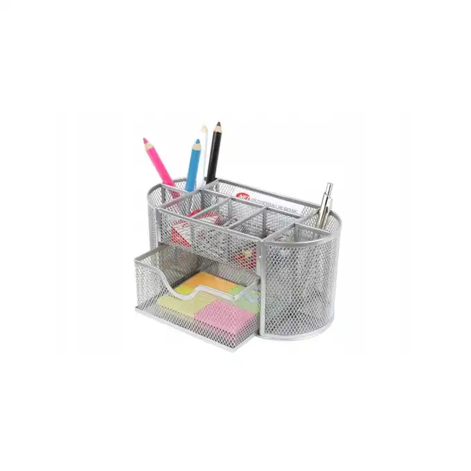 Organizer na biurko metalowy 5A Jumbo Net srebrny