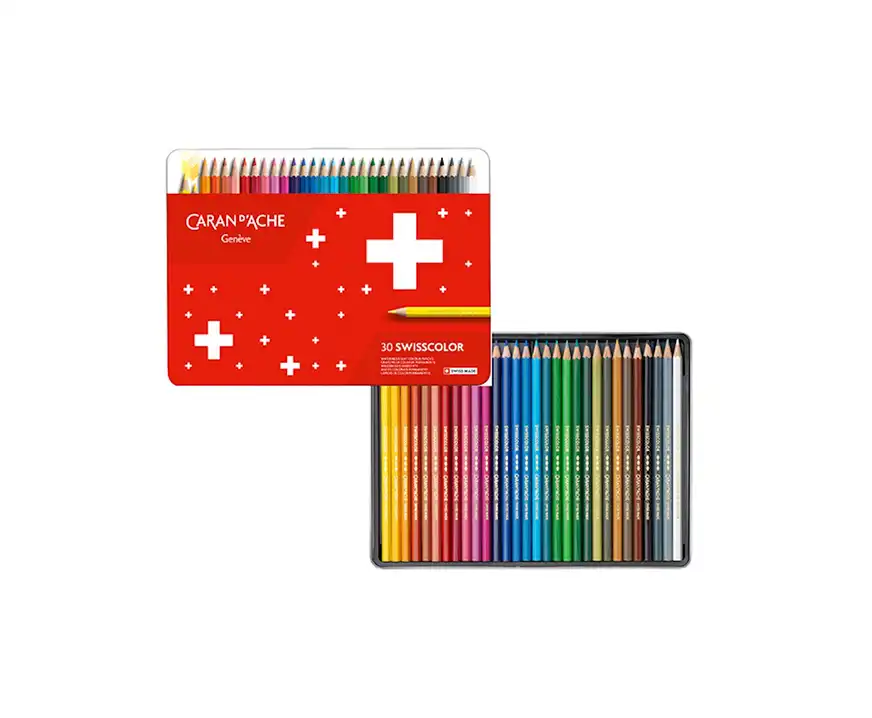 Kredki Caran d`Ache Swisscolor 30 kolorów metalowe opakowanie