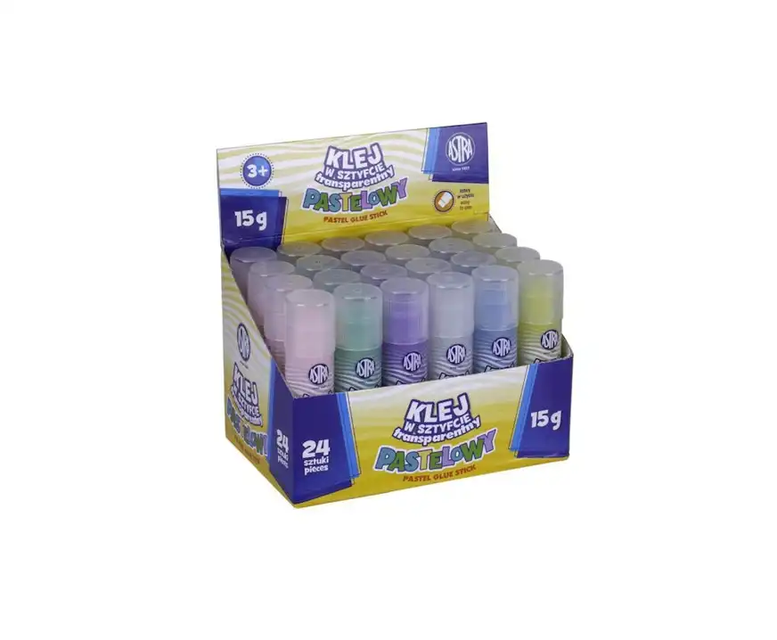 Klej w sztyfcie Astra 15g transparentny pastelowy