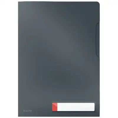 Folder z kieszonką na etykietę A4 Leitz Cosy szary