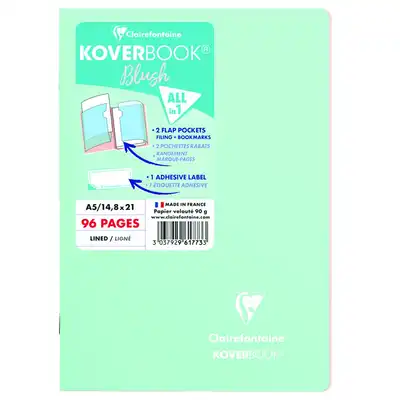Zeszyt A5 w linie 48 kartek Clairefontaine Blush miętowy