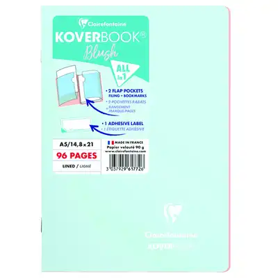 Zeszyt A5 w linie 48 kartek Clairefontaine Blush niebieski