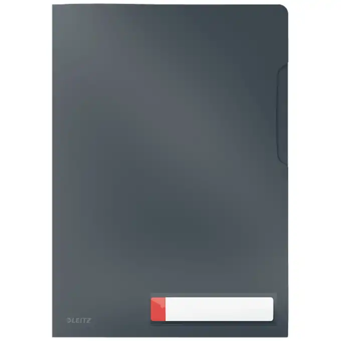 Folder z kieszonką na etykietę A4 Leitz Cosy szary
