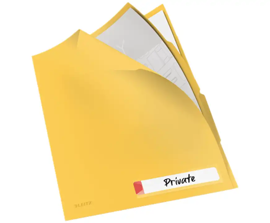 Folder z 3 przegródkami A4 Leitz Cosy żółty