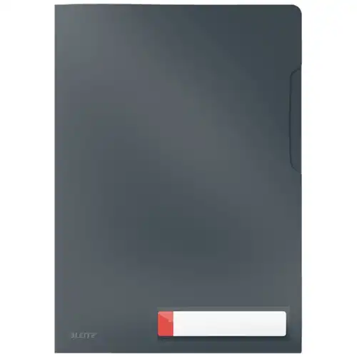 Folder z kieszonką na etykietę A4 Leitz Cosy szary