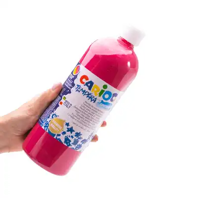 Farba tempera Carioca 1000ml różowa ciemna