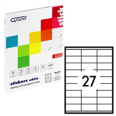 Etykiety samoprzylepne Grand 70x32 mm