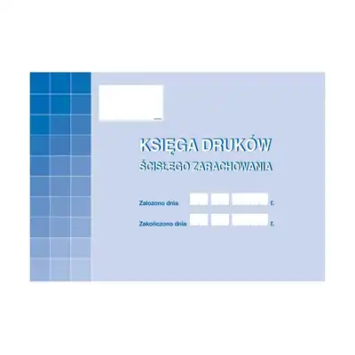 Druk księga druków ścisłego zarachowania A4