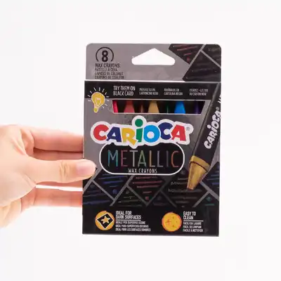Kredki świecowe metaliczne Carioca 8 kolorów