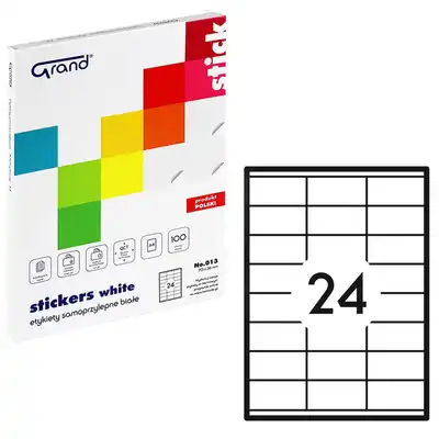 Etykiety samoprzylepne Grand 70x36 mm