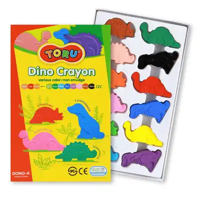 Kredki w kształcie Dinozaurów 12 kolorów