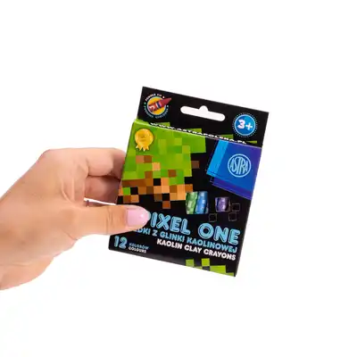 Kredki świecowe grafionowe Pixel One 12 kolorów