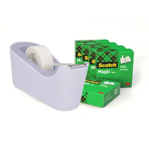 Taśma biurowa Scotch Magic 19mm x 33m 6 sztuk + podajnik C-18 gratis