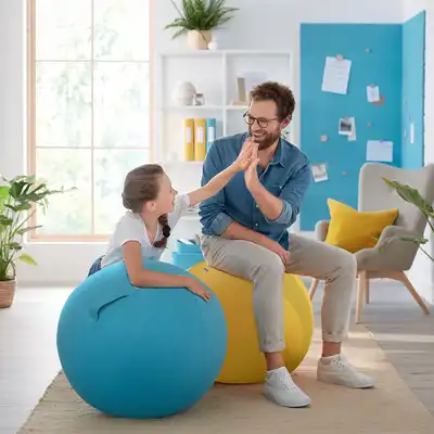 Piłka do siedzenia Ergo Cosy Leitz niebieski