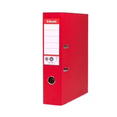 Segregator A4 szeroki 75mm Esselte No.1 neutralny pod względem emisji CO2 czerwony