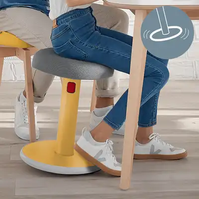 Stołek ergonomiczny Ergo Cosy Leitz żółty