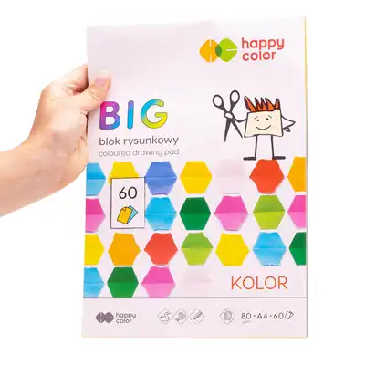 Blok rysunkowy A4 80g 60 arkuszy Big Happy Color
