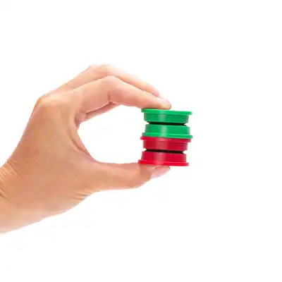 Magnesy Nobo do tablic suchościeralnych 38mm udźwig 1,5kg czarny