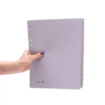 Przekładki do segregatora do nadruku tekstu PP 1-31 Leitz
