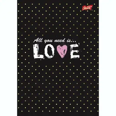 Zeszyt A5 w linię 60 kartek laminowany Golden Love Unipap