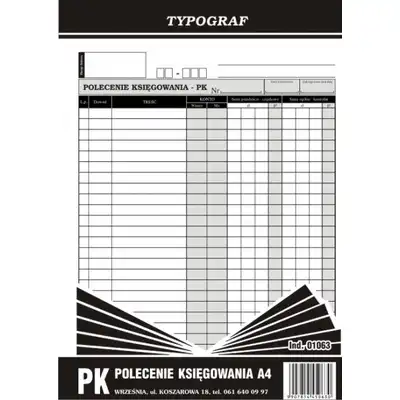 Polecenie księgowania A4
