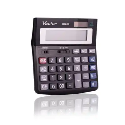 Kalkulator biurowy Vector CD-2455 BLK