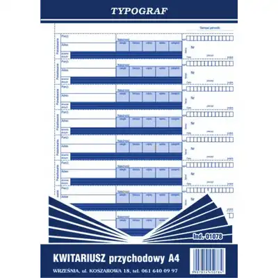 Kwitariusz przychodowy (numerowany) A4