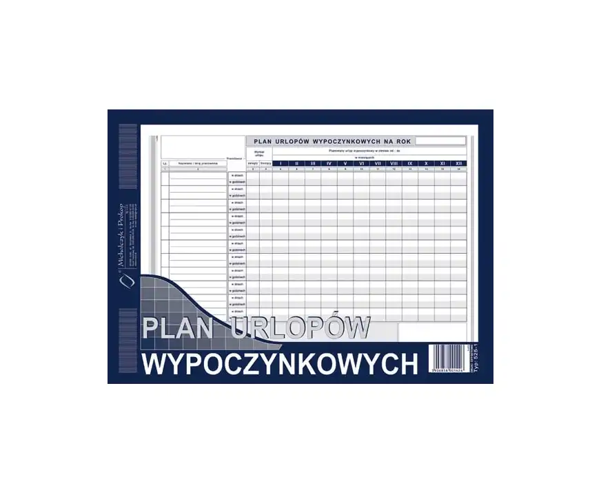 Plan urlopów wypoczynkowych A4