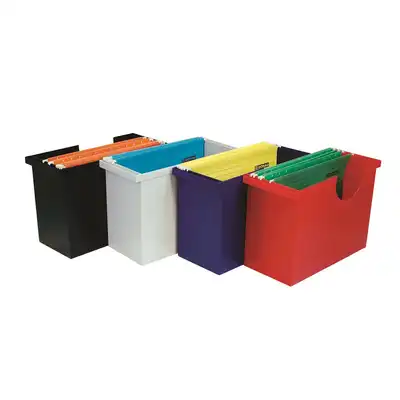 Miniarchiwum Donau plastikowe z 5 teczkami czerwony