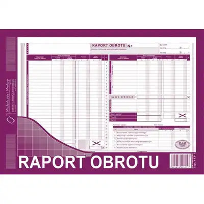 Raport obrotu A4 wielokopia