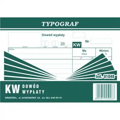 KW Dowód wypłaty A6