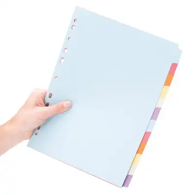 Przekładki do segregatora A4 kolorowe kartonowe 12 kart Office Products