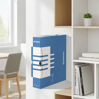 Pudełko archiwizacyjne Donau A4 8cm niebieski
