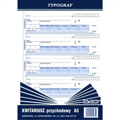 Kwitariusz przychodowy (numerowany) A5