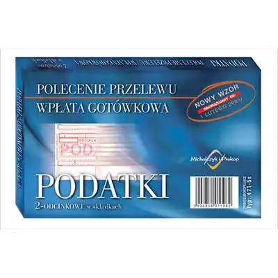 Podatki Polecenie przelewu-wpłata gotówkowa 2 odcinkowe w składkach