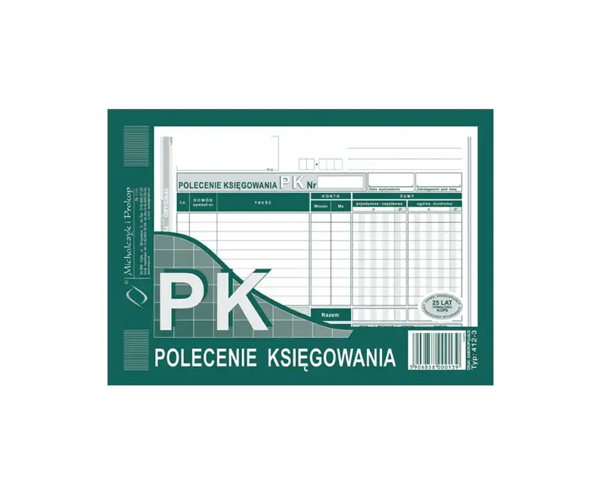 Polecenie księgowania A5