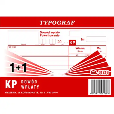 KP Dowód wpłaty (1+1) A6