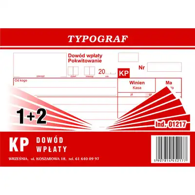 KP Dowód wpłaty (1+2) A6
